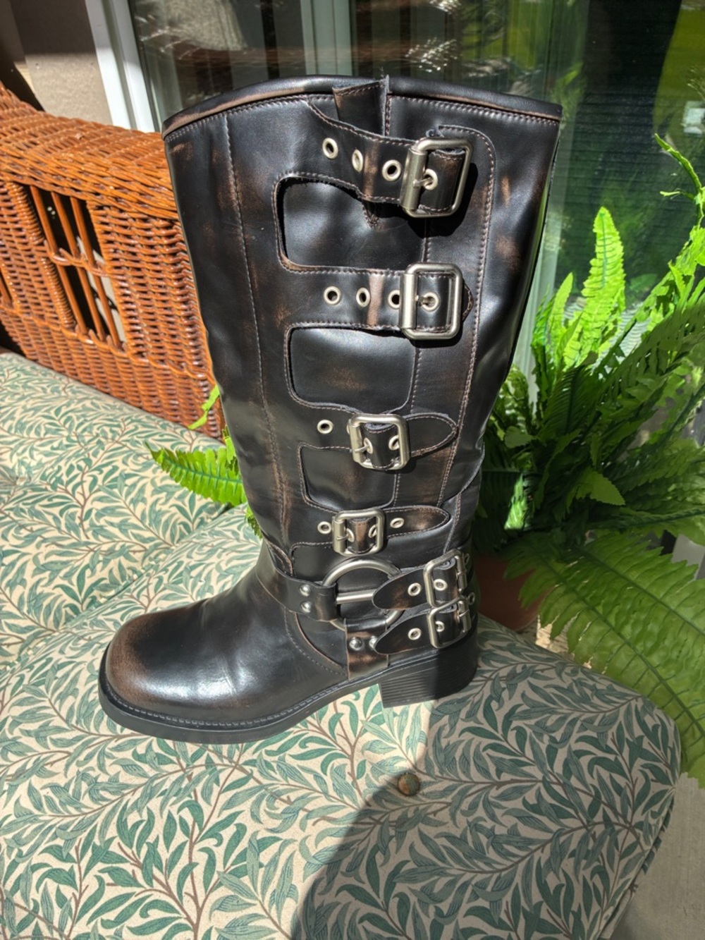 NEW! 💙DREAM PAIRS💙9.5 Square Toe Motorcycle Combat Melania Riding Boots!💙